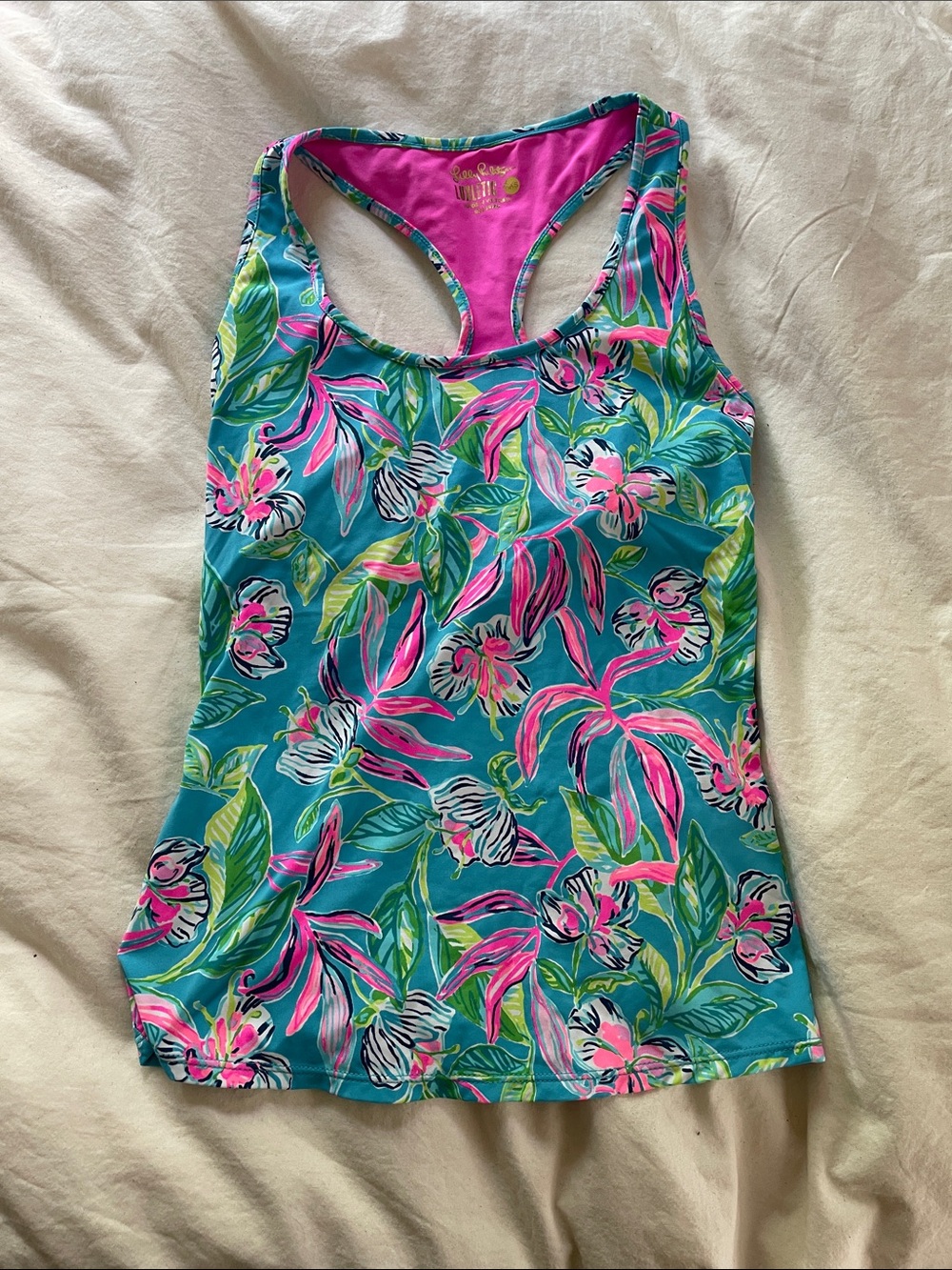 Lilly Pulitzer Floral tank with shelf bra